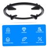 Mikinona Cast Iron Gas Stove Support for Woks and Cookware, Black view 3