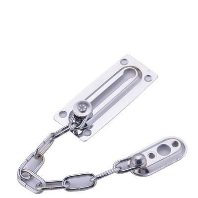 1-Piece Stainless Steel Door Security Chain Lock, Silver
