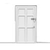 1-Piece Stainless Steel Door Security Chain Lock, Silver view 2