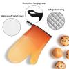 Orange Pattern Oven Mitts and Pot Holders Set view 3