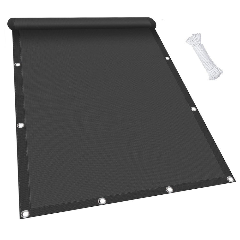Custom 3 x 3.2 m Waterproof Shade Sail, 98% UV Protection, with Ropes, Dark Gray