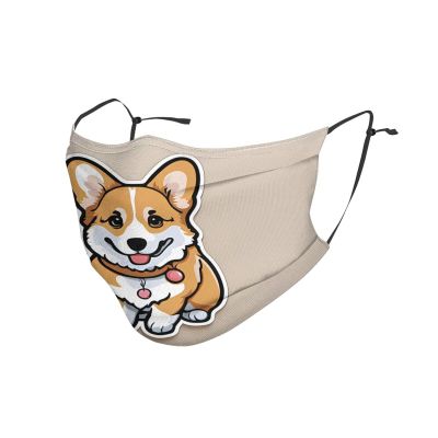 YYHWHJDE Adult Washable Face Mask with Cute Corgi Butt Pattern