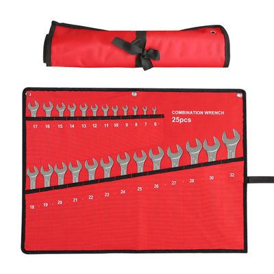 Tissting Wrench Roll Bag, 25-Pocket Tool Organizer