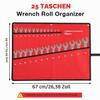Tissting Wrench Roll Bag, 25-Pocket Tool Organizer view 2