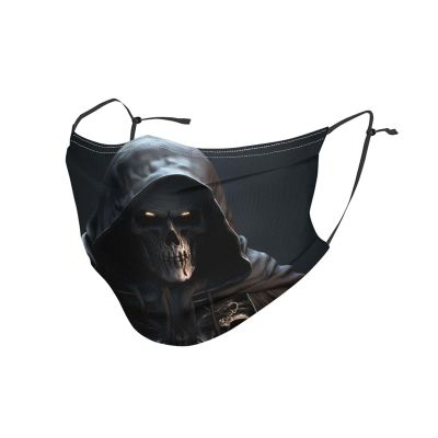 YYHWHJDE Adult Face Masks, Washable, Grim Reaper Pattern, 5-Pack