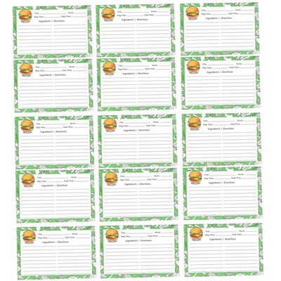 TOPBATHY 50-Piece Kitchen Recipe Cards, Blank DIY Food Note Cards