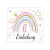 12 Rainbow Invitations for a Girl’s 6th Birthday view 3