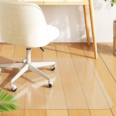 Transparent PVC Chair Mat, Floor Protector for Office Chairs, Waterproof and Scratch-Resistant, 60 x 60 cm / 80 x 120 cm / 100 x 160 cm (Thickness: 2.0 mm/0.08 in; Size: 50 x 50 cm)