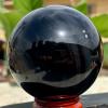 RVBLRDSE 190 g Natural Obsidian Ball Decoration, BallStone Collection Crystal Specimen view 4