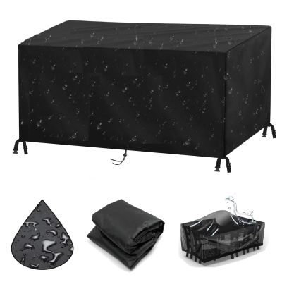 HOLEILUCK Waterproof Garden Furniture Cover, 130 x 55 x 100 cm, Black