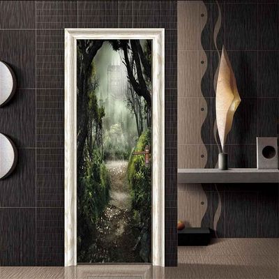 3D Self-Adhesive Door Wallpaper, PVC Door Poster, Waldburg, 100 x 215 cm