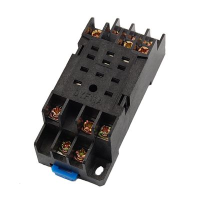 DIN Rail-Mount Relay Socket, 10-Terminal Mini Relay Holder
