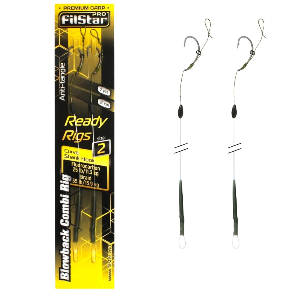 PRO FILSTAR Carp Fishing Blowback Combi Rig Hook No. 2