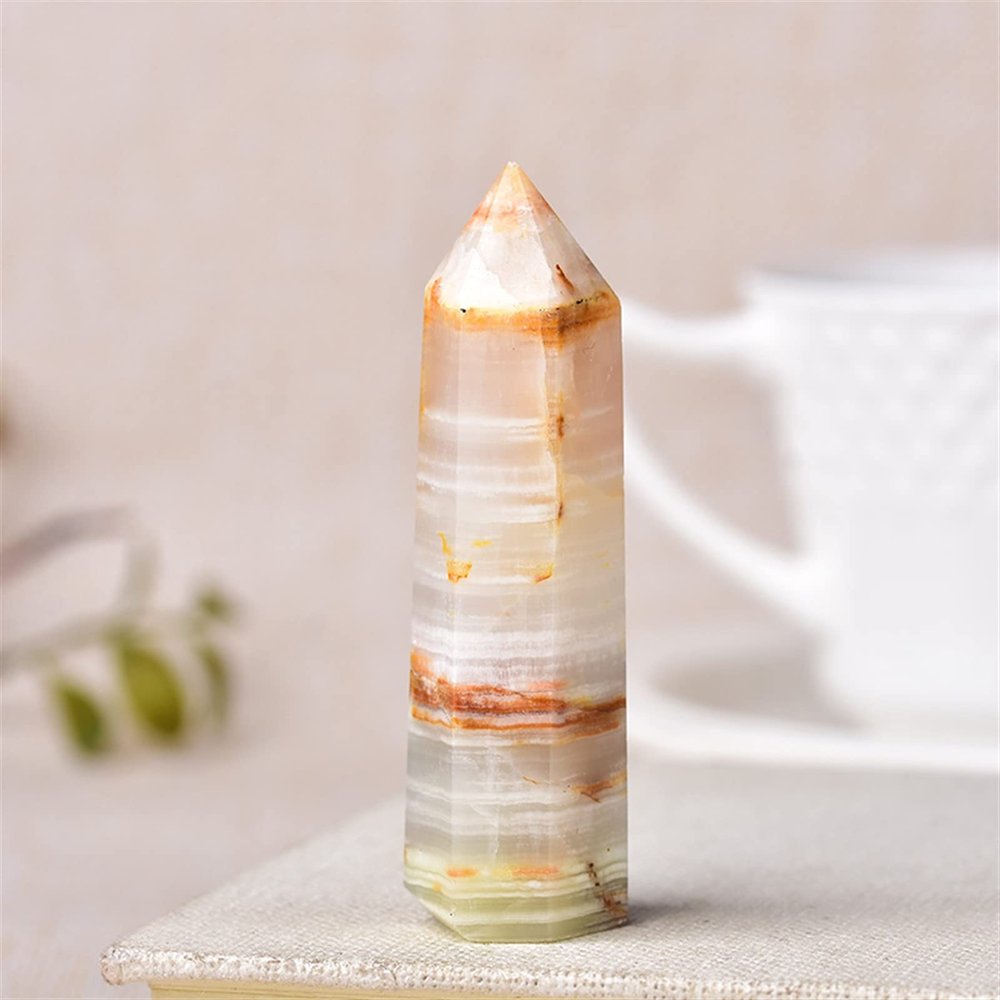 RVBLRDSE Healing Stone Natural Crystal Point Wand Tower, Polished Ore Craft for Home Decor