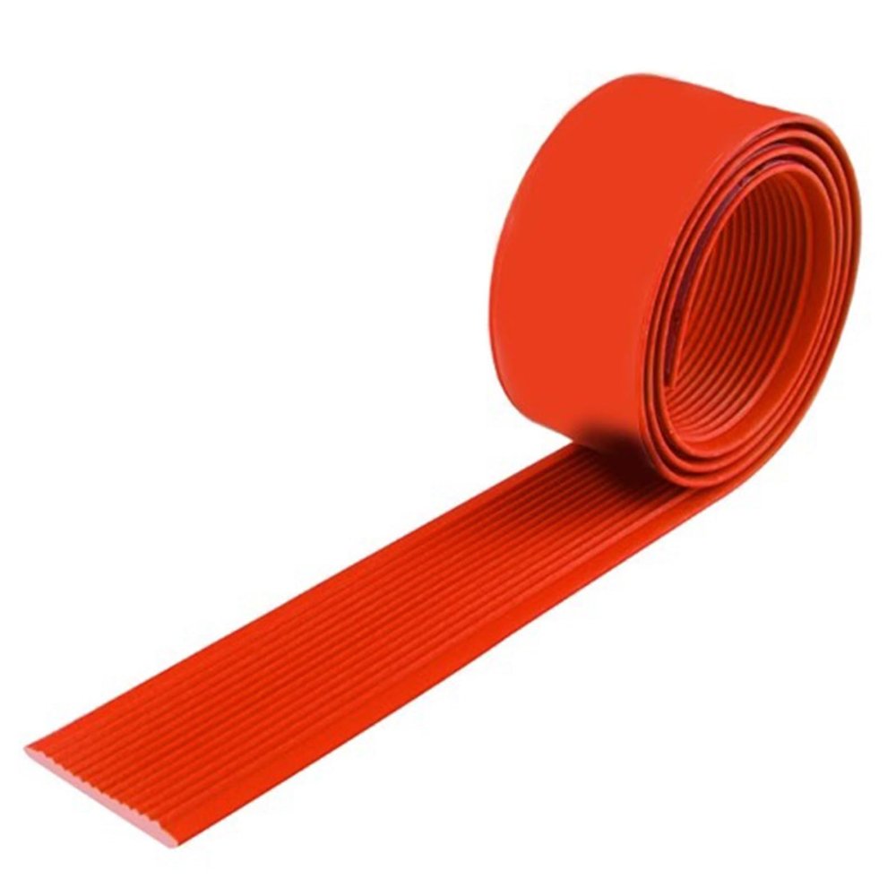 Red PVC Anti-Slip Stair Nosing, Self-Adhesive, 6 cm (2 2/5 in) Wide
