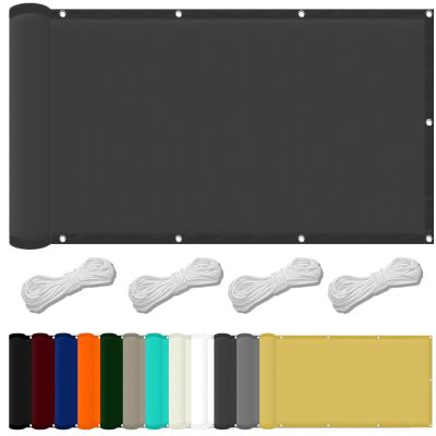 Waterproof Square Shade Sail with Eyelets, 2.4 x 5 m, Dark Gray