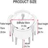 FDSGEEE Round Dining Table and 4-Chair Set, Space-Saving (Color: I) view 3