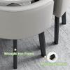 FDSGEEE Round Dining Table and 4-Chair Set, Space-Saving (Color: I) view 4