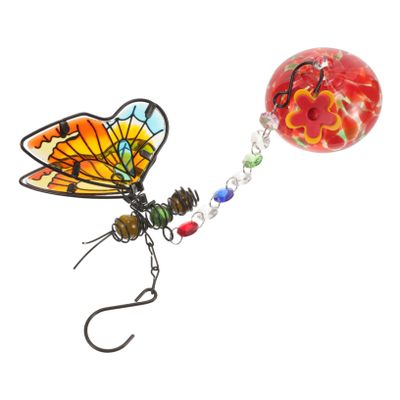 SEWOART Hummingbird Feeder, Hanging Glass Globe Design, Bird Feeder for Garden and Patio