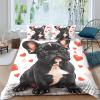 French Bulldog 3D-Printed Duvet Cover Set, Soft Microfiber Bedding with Zipper and Pillowcases view 1