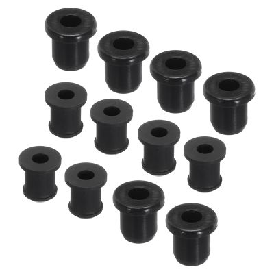 QUARKZMAN 12-Piece Silicone Rubber Cable Grommets, 7/6 mm Mounting Holes, 10/9 mm OD, 4/3.2 mm ID, Black
