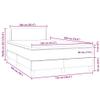 vidaXL Box Spring Bed with Mattress & LED, Black, 120 x 190 cm, Velvet view 3