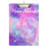 Decorative Acrylic Clipboards with Text Logo, Metal Clip for Office, Students and Nurses, 31.8 x 22.9 cm, Purple view 1
