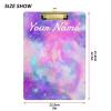 Decorative Acrylic Clipboards with Text Logo, Metal Clip for Office, Students and Nurses, 31.8 x 22.9 cm, Purple view 2