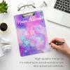 Decorative Acrylic Clipboards with Text Logo, Metal Clip for Office, Students and Nurses, 31.8 x 22.9 cm, Purple view 4