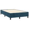 vidaXL Box Spring Bed with Mattress Dark Blue 120x190 cm Velvet view 4