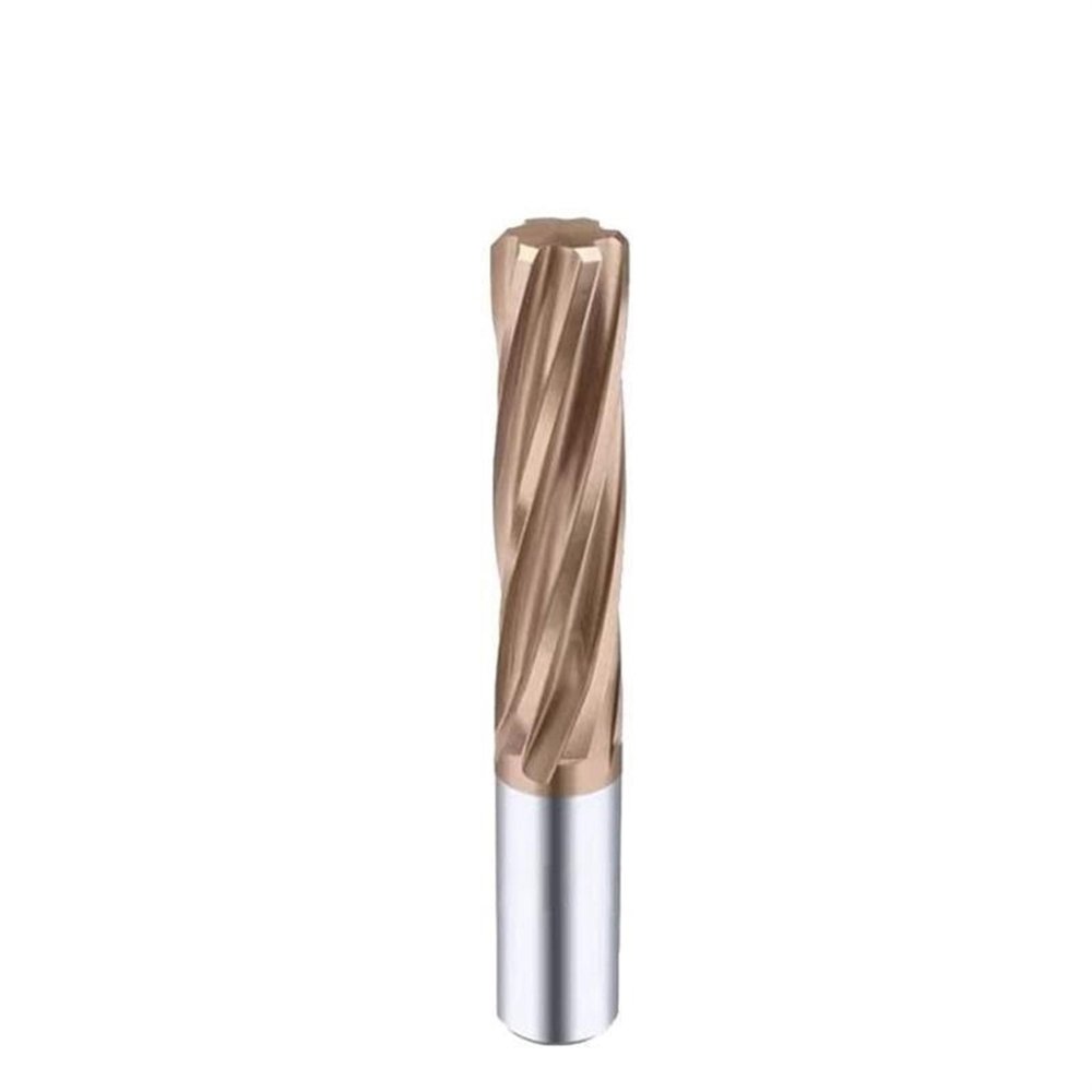 Coated Carbide Machine Reamer, Spiral Flute, 3.5 mm, H7 Tolerance, 6 Flutes