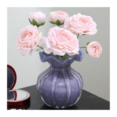 Pink Vintage Glass Flower Vase, Size S