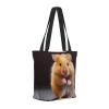EVANEM Women's Zipper Tote Bag, Large Capacity, Reusable Shopping Bag, Chestnut-Brown Hamster, One Size view 2