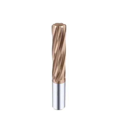 Coated Carbide Machine Reamer, Spiral Flute, H7, 4.3 mm, 6 Flutes
