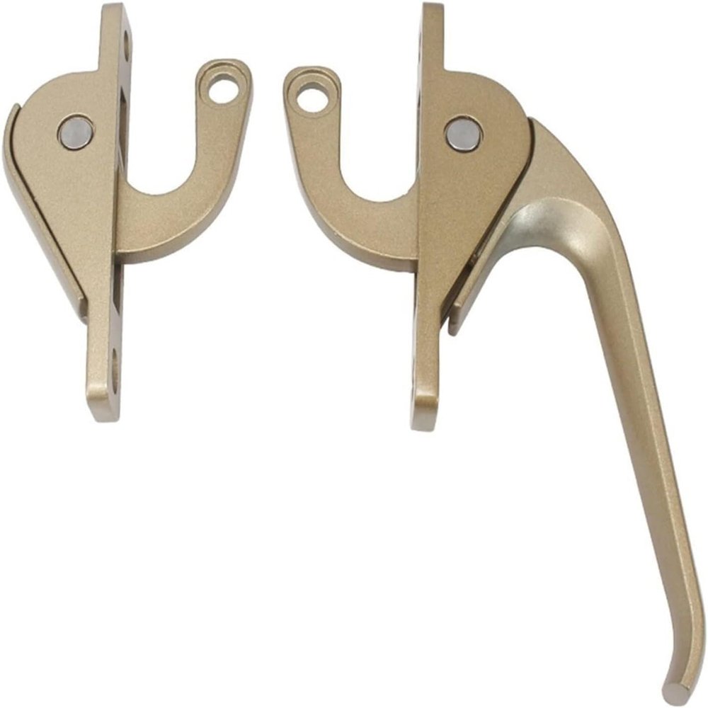 Lockable Window Handle with Up-and-Down Connecting Rod, Gold, Size A