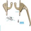 Lockable Window Handle with Up-and-Down Connecting Rod, Gold, Size A view 2