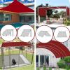 Rectangular Sun Shade Sail 2 x 6.5 m, 98% UV Protection, Privacy & Wind Screen, Sand Yellow view 3