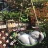 Yofab Gray Resin Rabbit Garden Statue for Outdoor Areas, Courtyards, and Garden Decor view 2