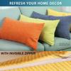 Corduroy Decorative Pillow Cover, Fruit Green, 40 x 60 cm view 4