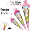 Bibi Blocksberg & Tina School Cone with 3D Glitter, Selectable Size view 3