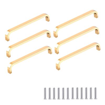 FEEIMOL 6-Pack Aluminum Cabinet Handles, 128 mm Hole Spacing