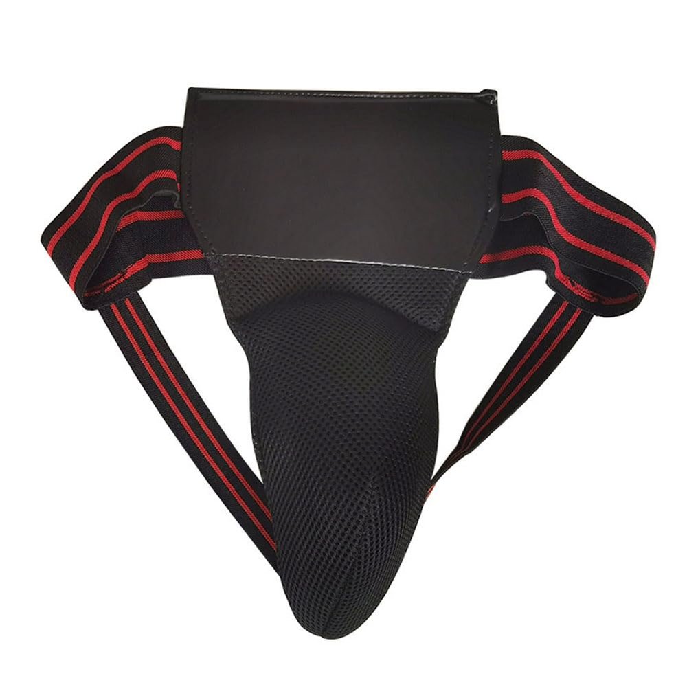 Komdndht Groin Protector for Boxing, Taekwondo, Kickboxing and Martial Arts Training, Men's Athletic Cup, Abdomen Protection, Easy to Use, Black