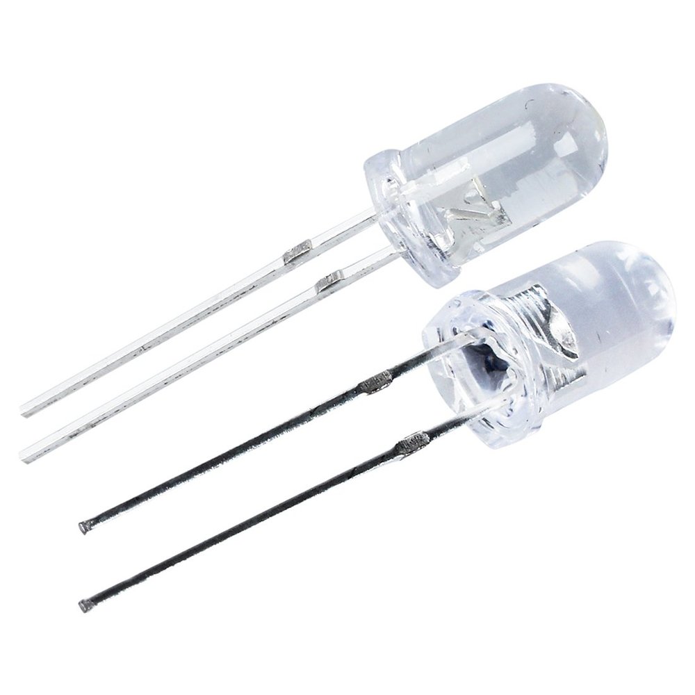Cetfuro 50-Pack 5 mm Round White LEDs