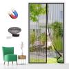 Magnetic Fly Screen Door, Automatic Closing, No Drilling, Black, 170 x 265 cm view 1