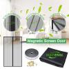 Magnetic Fly Screen Door, Automatic Closing, No Drilling, Black, 170 x 265 cm view 4
