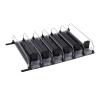 HOHXFYP Adjustable Refrigerator Can Organizer, Self-Sliding, 6 Rows, 12.2 in, Black view 1