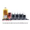 HOHXFYP Adjustable Refrigerator Can Organizer, Self-Sliding, 6 Rows, 12.2 in, Black view 4