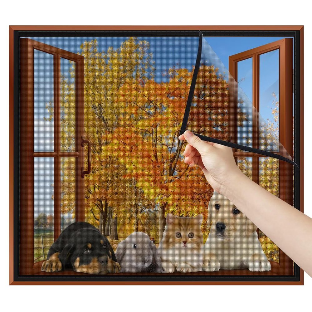 Mosquito Screen for Windows, 140 x 160 cm, Black
