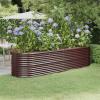Chaduof Planter Box, Powder-Coated Steel, 296 x 80 x 68 cm, Brown view 1