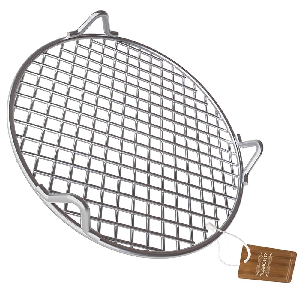 Turbokey 304 Stainless Steel Grill Rack, Round, 30.5 cm, with Legs